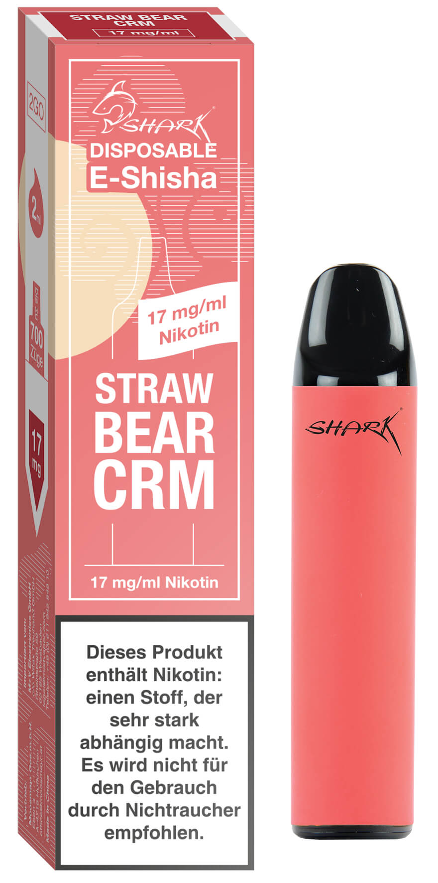 Shark EShisha STRAW BEAR CRM 17mg *ATVersion SHARK EZigaretten