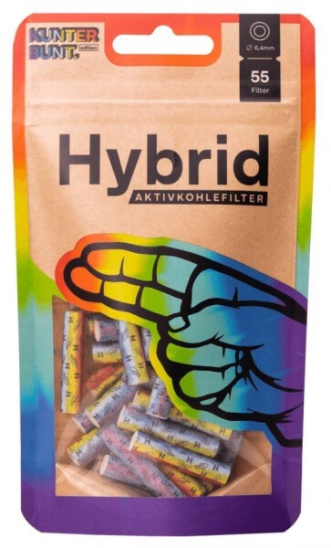 Hybrid Supreme rainbow Filter 6,4 mm 55 Filter x 10 Beutel