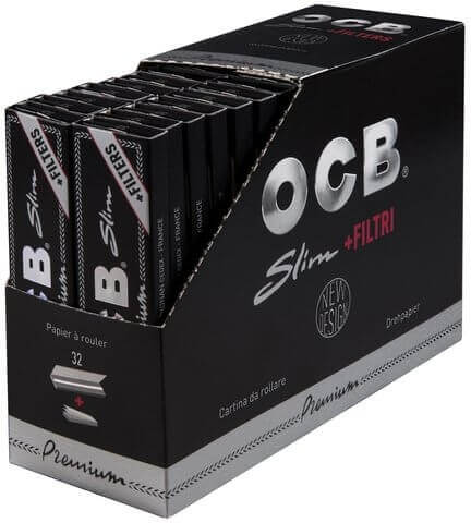 OCB Schwarz Premium Slim + TIPS - 32 Stk. à 32 Blatt