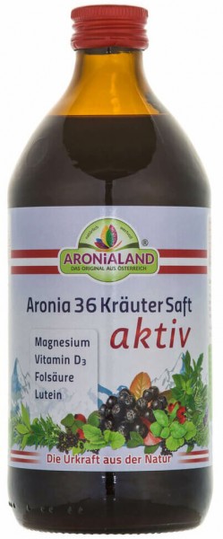Bio Aronia Kräutersaft AKTIV - 500ml