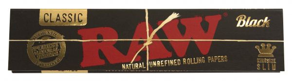 RAW BLACK KS Slim Papers 32 LEAVES