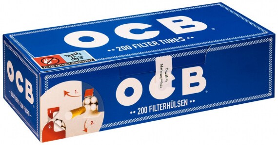 OCB King Size Hülsen blau 200