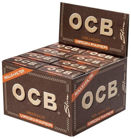 OCB Unbleached Virgin Rolls + Tips 16 Rollen