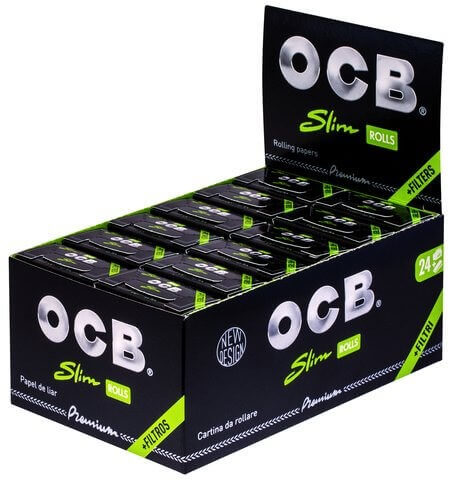 OCB Premium Slim ROLLS (4 m) + TIPS - 24 Stk.