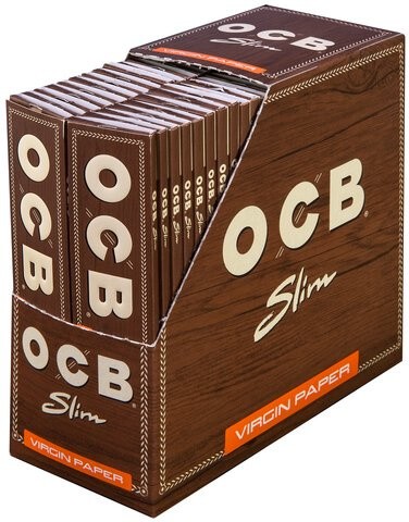 OCB Unbleached Virgin Slim PAPERS - 50 Stk. à 32 Blatt